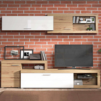 SOGGIORNO KANAS ROVERE ARTIGIANO E BIANCO LACCATO SUPER