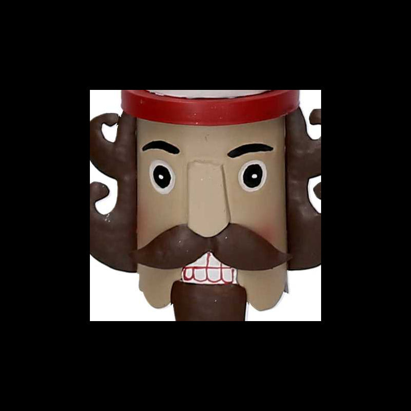 Soldatino metallo blu e rosso cm14,6x10,16h43,8