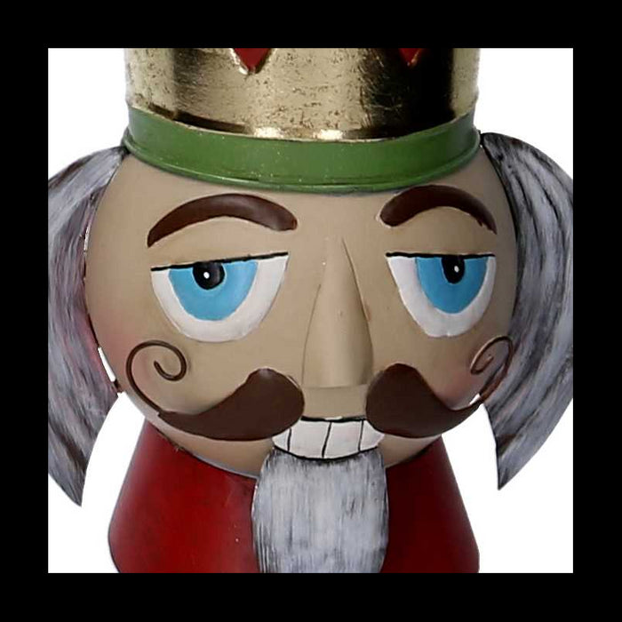 Soldatino metallo oro e rosso cm 21,6x17,1h50,8