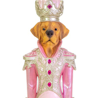 Soldatino resina cane rosa cm 24x22h92