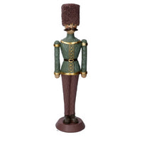 Soldatino resina verde e vinaccia cm 11x10h41