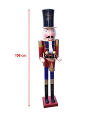 Soldato Schiaccianoci Di Natale In Legno Altezza 106 Cm Decorazioni Natalizie         