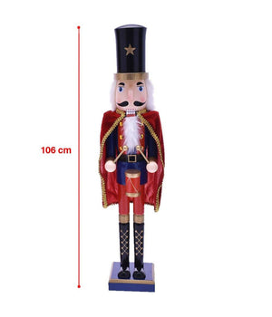 Soldato Schiaccianoci Di Natale In Legno Altezza 55 Cm Decorazioni Natalizie         