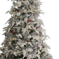 Sun LED - Albero di Natale con neve e decorazioni, luci LED ø127x210H, 916 rami