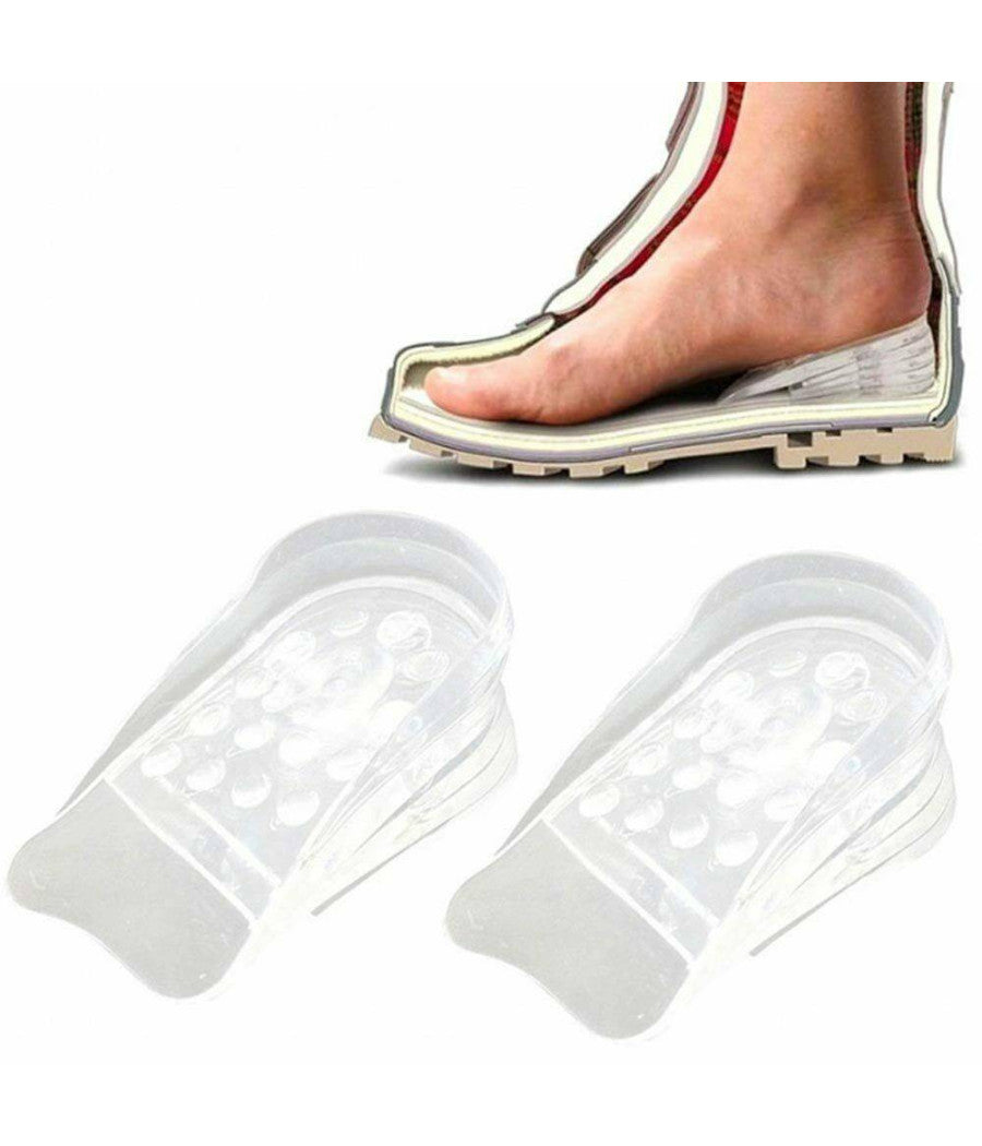 Solette Alzatacco Gel Silicone Altezza Regolabile Alzatacchi Scarpe Uomo Donna         