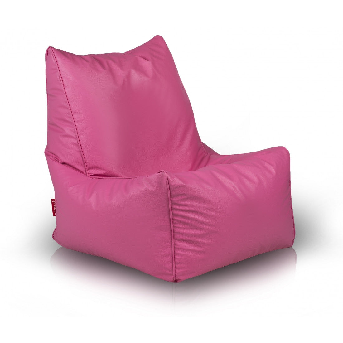 Solid Pouf Sacco con Imbottitura Seduta Morbida in Ecopelle