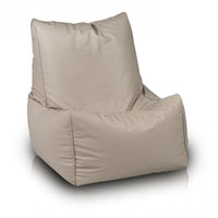 Solid Pouf Sacco con Imbottitura Seduta Morbida in Ecopelle