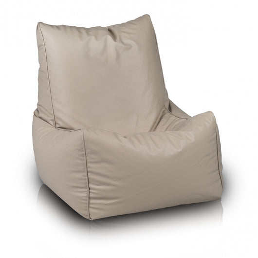 Solid Pouf Sacco con Imbottitura Seduta Morbida in Ecopelle