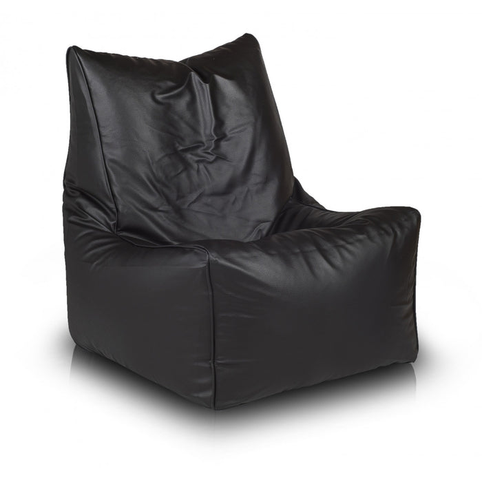 Solid Pouf Sacco con Imbottitura Seduta Morbida in Ecopelle