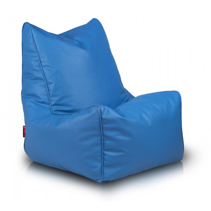 Solid Pouf Sacco con Imbottitura Seduta Morbida in Ecopelle