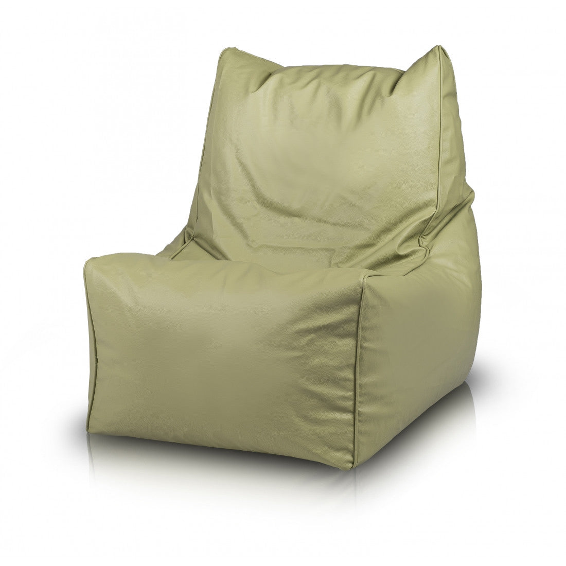 Solid Pouf Sacco con Imbottitura Seduta Morbida in Ecopelle