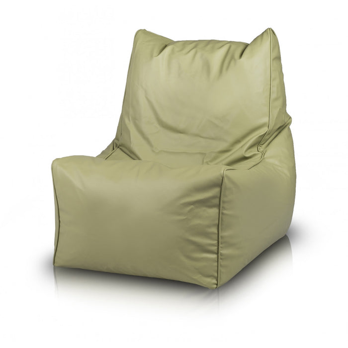 Solid Pouf Sacco con Imbottitura Seduta Morbida in Ecopelle