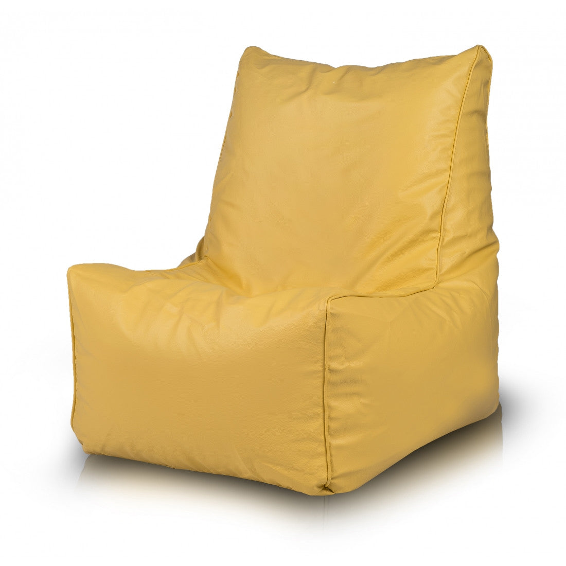 Solid Pouf Sacco con Imbottitura Seduta Morbida in Ecopelle