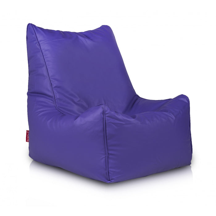 Solid Pouf Sacco con Imbottitura Seduta Morbida in Ecopelle