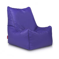 Solid Pouf Sacco con Imbottitura Seduta Morbida in Ecopelle