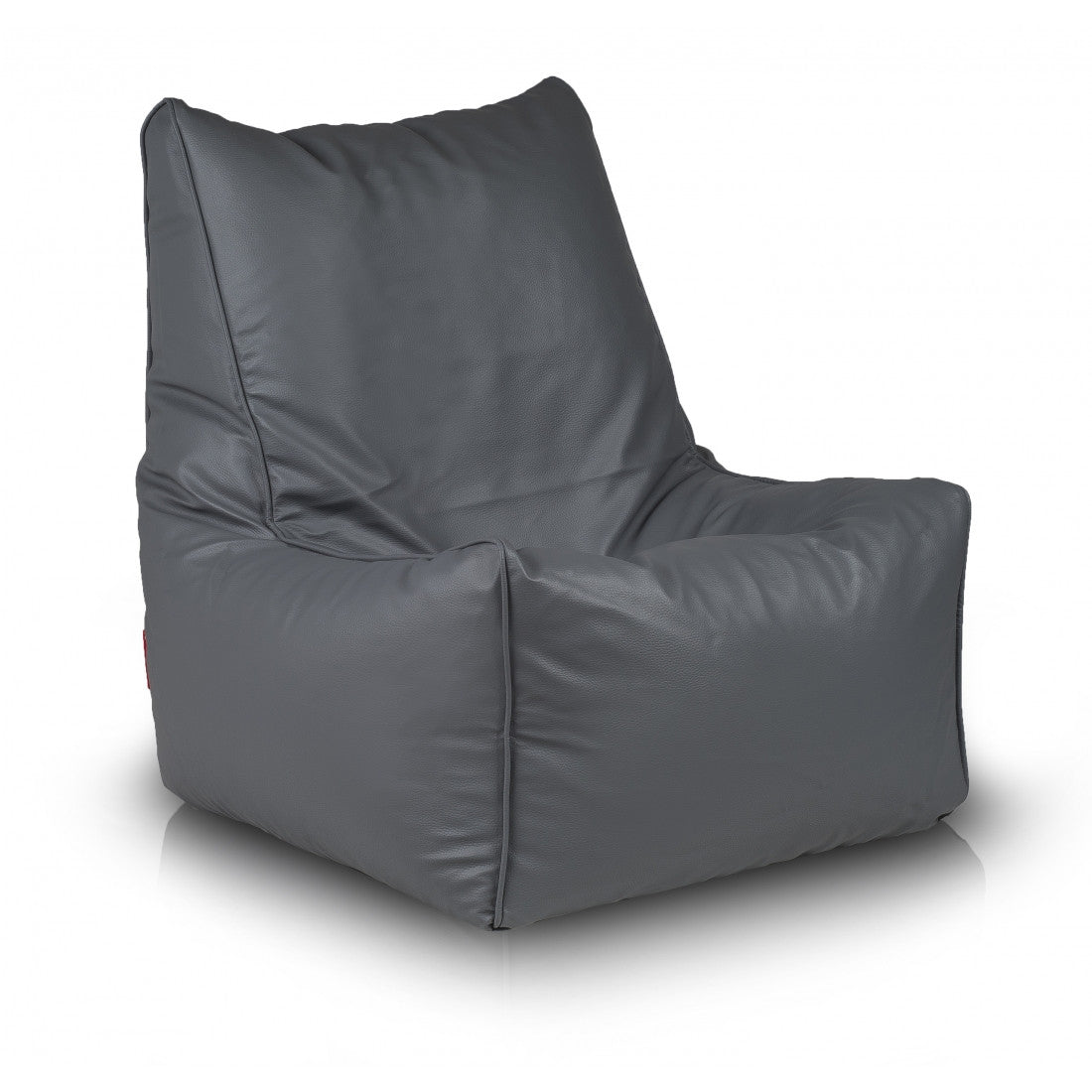 Solid Pouf Sacco con Imbottitura Seduta Morbida in Ecopelle