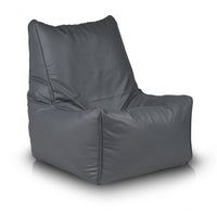 Solid Pouf Sacco con Imbottitura Seduta Morbida in Ecopelle