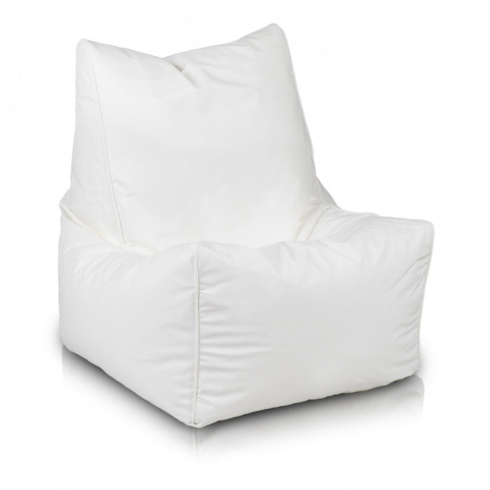 Solid Pouf Sacco con Imbottitura Seduta Morbida in Ecopelle