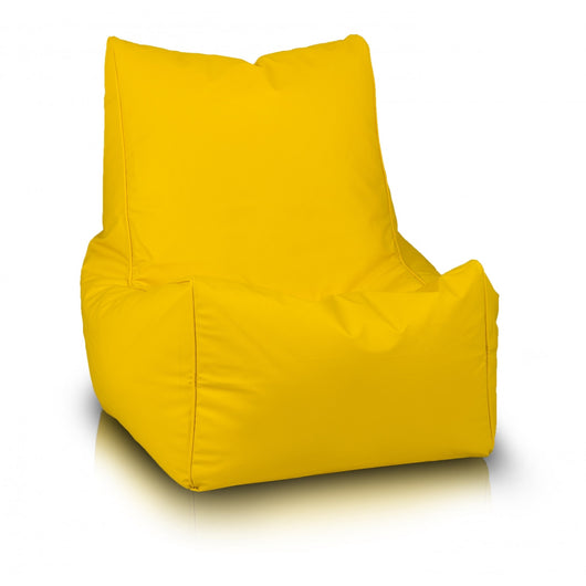 Solid Pouf Sacco con Imbottitura Seduta Morbida in Ecopelle