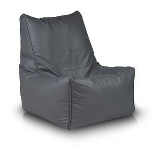 Solid Pouf Sacco con Imbottitura Seduta Morbida in Ecopelle