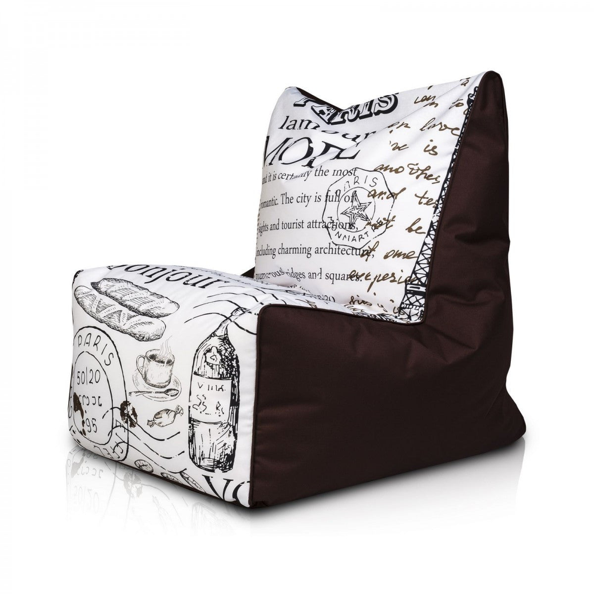 Solid Pouf Sacco con Imbottitura Seduta Morbida in Poliestere fantasia Design