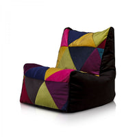 Solid Pouf Sacco Seduta Morbida in Microfibra Design Patchwork