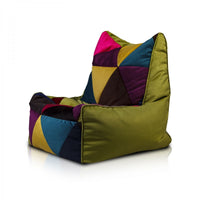 Solid Pouf Sacco Seduta Morbida in Microfibra Design Patchwork