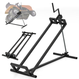 Sollevatore per trattore da prato pieghevole carico 400kg Sollevatore per rasaerba manuale Nero-Accessori per veicoli