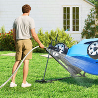 Sollevatore per trattore da prato pieghevole carico 400kg Sollevatore per rasaerba manuale Nero-Accessori per veicoli