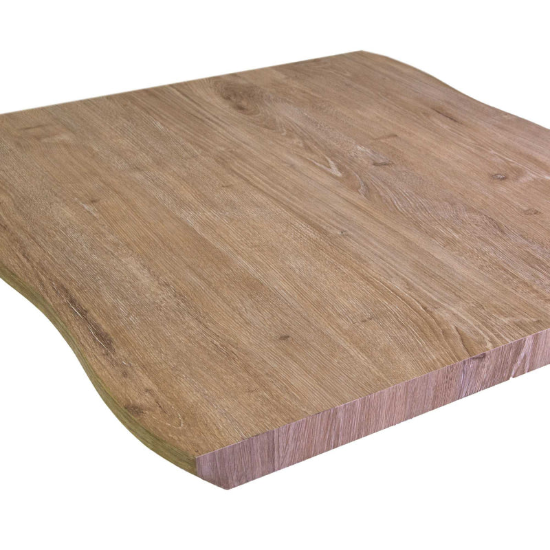 Solo top tavolo legno Canberra naturale quadro cm 80x80x4