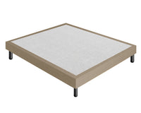 Letto Sommier Matrimoniale 180x200 Beige Rivestito - Resistente fino a 120 Kg per Persona