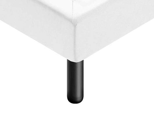 Letto Sommier Singolo 90x200 Bianco Rivestito - Resistente fino a 120 Kg per Persona