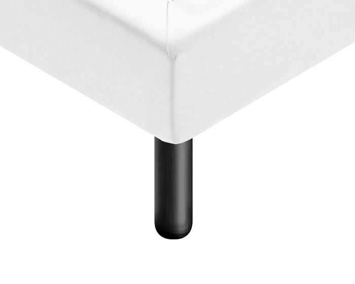 Letto Sommier Singolo 90x200 Bianco Rivestito - Resistente fino a 120 Kg per Persona