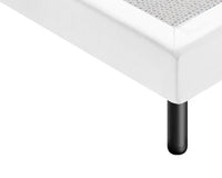 Letto Sommier Singolo 90x190 Bianco Rivestito - Resistente fino a 120 Kg per Persona