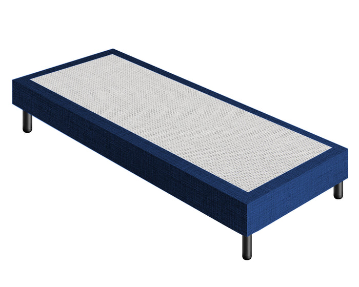 Letto Sommier Singolo 80x190 Blu Rivestito - Resistente fino a 120 Kg per Persona