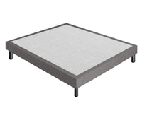 Letto Sommier Matrimoniale 160x190 Grigio Rivestito - Resistente fino a 120 Kg per Persona