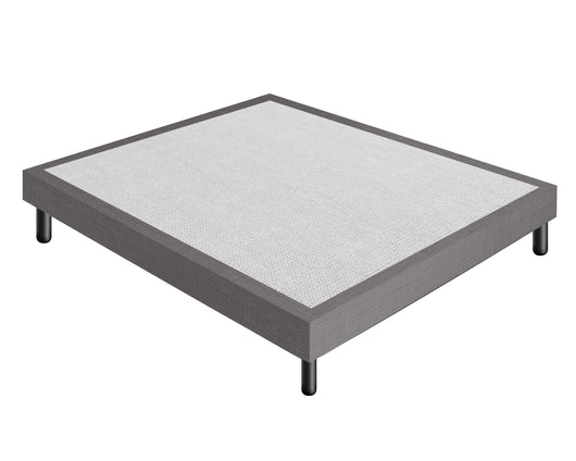 Letto Sommier Matrimoniale 160x200 Grigio Rivestito - Resistente fino a 120 Kg per Persona