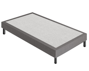 Letto Sommier Piazza e Mezza 120x190 Grigio Rivestito - Resistente fino a 120 Kg per Persona