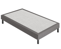 Letto Sommier Piazza e Mezza 120x200 Grigio Rivestito - Resistente fino a 120 Kg per Persona
