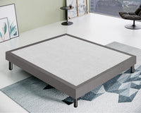 Letto Sommier Piazza e Mezza 120x190 Rivestito - Resistente fino a 120 Kg per Persona – IGNIFUGO Classe 1M – Colore Grigio