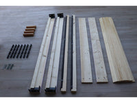 Letto Sommier Matrimoniale 160x190 Rivestito - Resistente fino a 120 Kg per Persona – IGNIFUGO Classe 1M – Colore Grigio