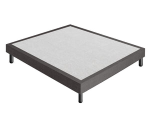 Letto Sommier Matrimoniale 180x200 Grigio Scuro Rivestito - Resistente fino a 120 Kg per Persona