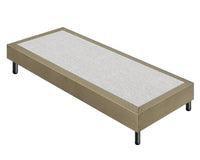 Letto Sommier Singolo 90x200 Tortora Rivestito - Resistente fino a 120 Kg per Persona