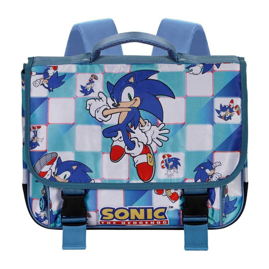 SONIC CARTELLA SPAZIOSA  ZAINO CARTABLE 2.0 SONIC BLUE LAY - ZENCOCCO