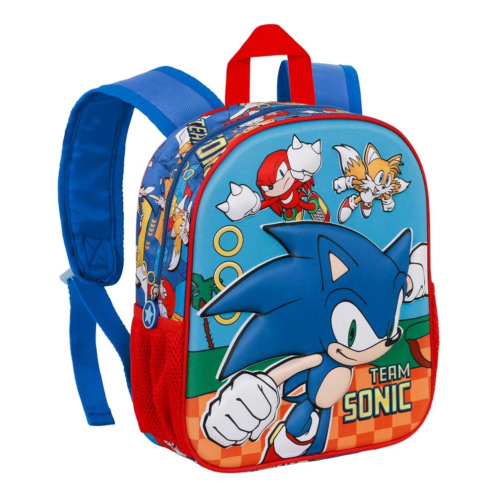 Sonic Team-Zaino 3D Piccolo BLU scuola materna asilo SONIC TEAM - ZENCOCCO