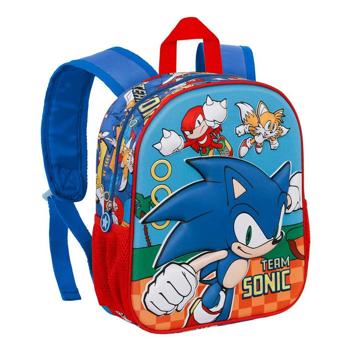 Sonic Team-Zaino 3D Piccolo BLU scuola materna asilo SONIC TEAM - ZENCOCCO