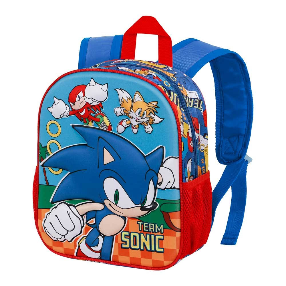 Sonic Team-Zaino 3D Piccolo BLU scuola materna asilo SONIC TEAM - ZENCOCCO