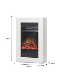 Caminetto elettrico da pavimento a libera installazione a LED Bianco - Nero  - SONO