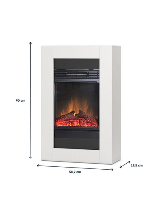 Caminetto elettrico da pavimento a libera installazione a LED Bianco - Nero  - SONO