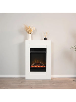 Caminetto elettrico da pavimento a libera installazione a LED Bianco - SONO